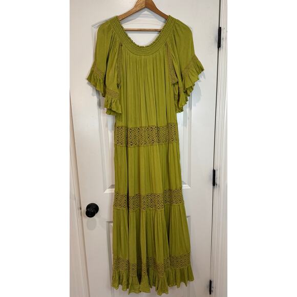 Free People Boho Chartreuse Maxi Dress - Picture 9 of 11